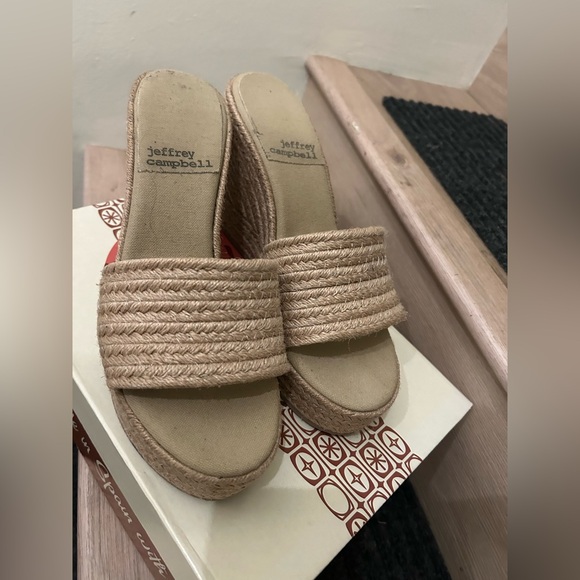 Jeffrey Campbell Sunlit Wedge Mule Espadrille Sandal in Natural - Size 41 - Picture 4 of 8